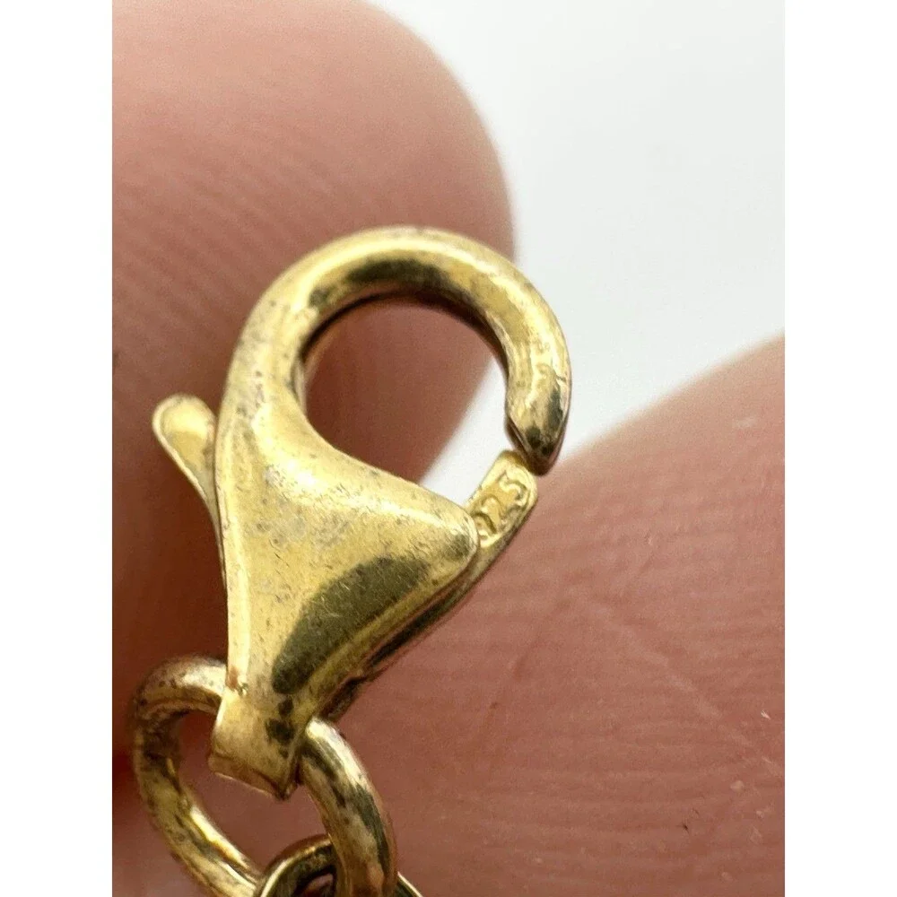 Dyadema Sterling Silver Gold Vermeil Butterfly Charm Bracelet 7.5”
